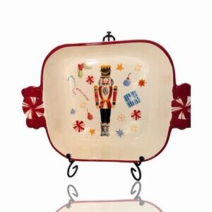 World Market Nutcracker Holiday Square Baking Dish Casserole Pan
